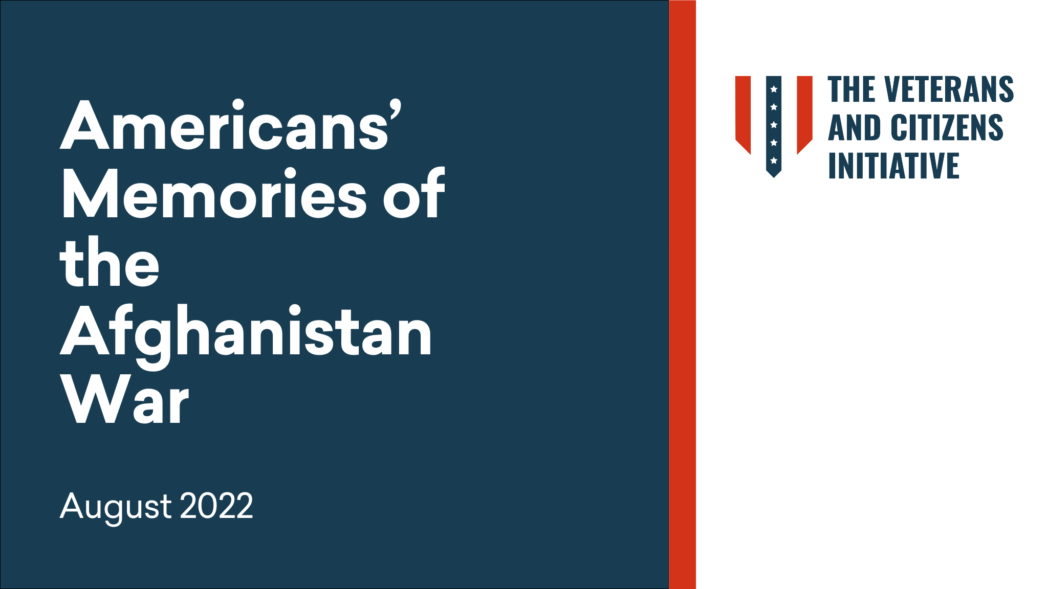 Cover titled 'Americans’ Memories of the Afghanistan War'