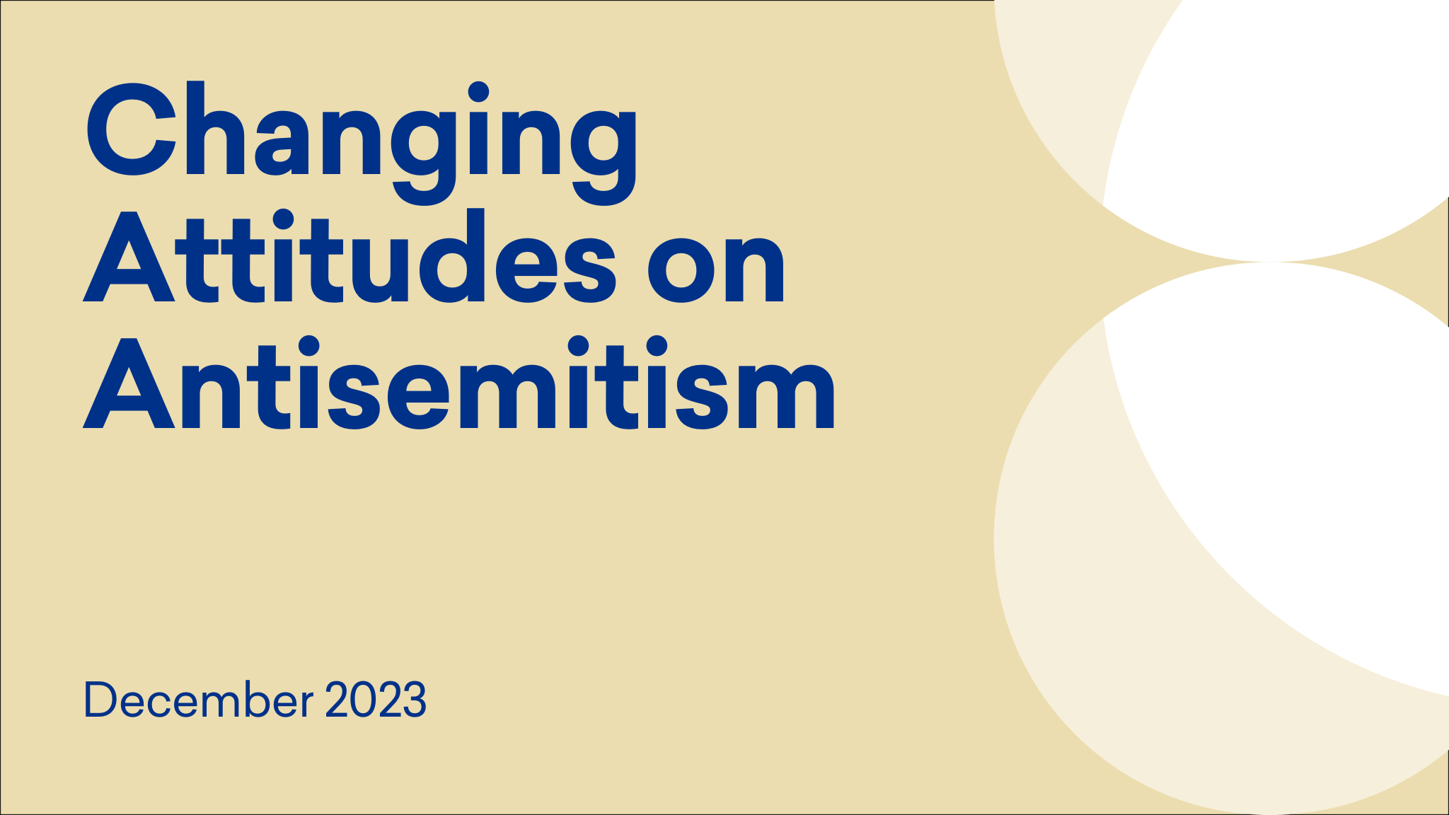 Cover titled 'Changing Attitudes on Antisemitism'