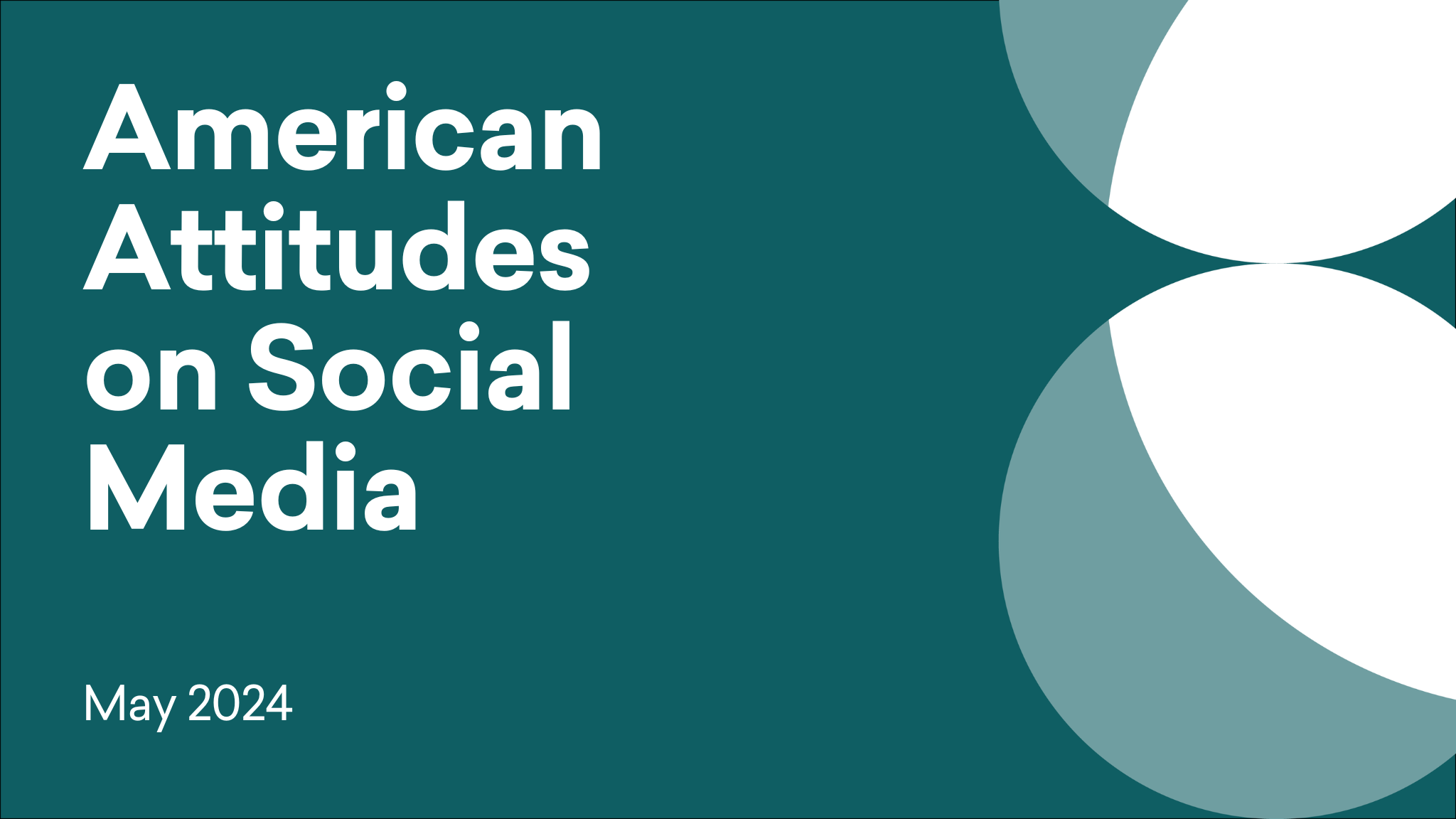 Cover titled 'Americans' Attitudes on Social Media'